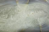 Polished Banded Blue and White Agate - Madagascar #319322-1